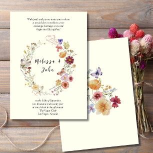 Taan Landelijke Boho Wilde Bloemen Bruiloft Kaart