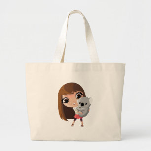 Taara en Pudding the Koala Grote Tote Bag