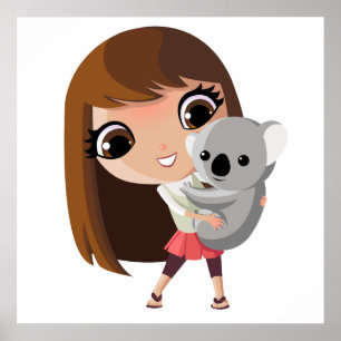 Taara en Pudding the Koala Poster