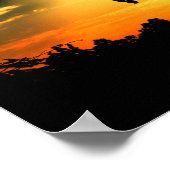 Taarpaard op zonsondergang poster (Hoek)