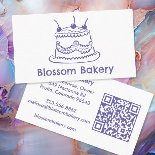 Taart Bakkerij Dessert Catering AANGEPASTE QR Hand Visitekaartje