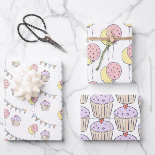 Taart   Ballonnen en Bunting Inpakpapier Vel