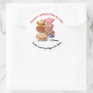 Taart Bedrijfs- of Winkelpromotie Ronde Sticker