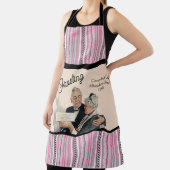 Taart en fouten, persoonlijk vintage grappig roze schort (Insitu)