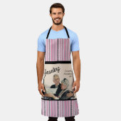 Taart en fouten, persoonlijk vintage grappig roze schort (Gedragen)