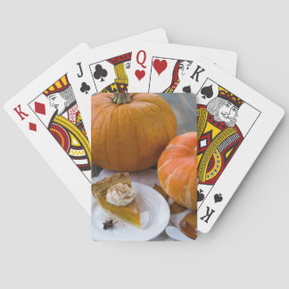 Taart en pompoenen pokerkaarten