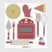 Taart Keuken Stickers - Cherry (Vel)