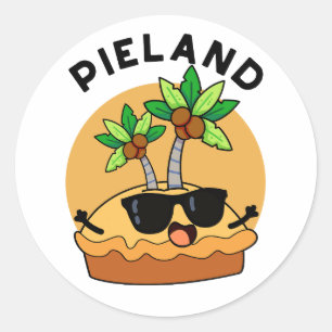 Taart-land Grappig Eiland Grappenmakerij Ronde Sticker