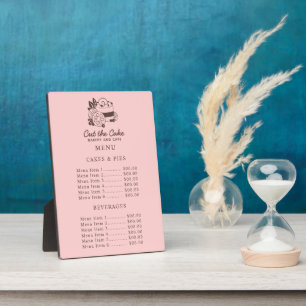 Taart Logo Bakkerij Bedrijfs Prijs Menu Fotoplaat