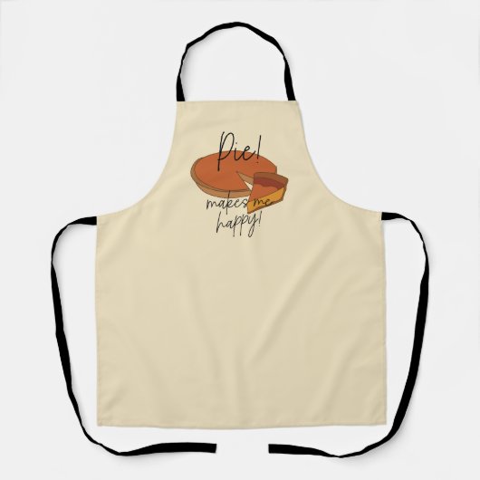 Taart maakt me blij taart schort (Voorkant)