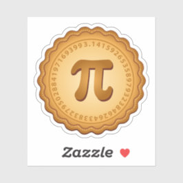 Taart met Pi Crust Vinyl Sticker