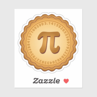 Taart met Pi Crust Vinyl Sticker