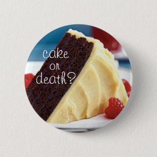 taart of dood? 2 ronde button 5,7 cm