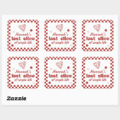 Taart Pizza Bruidsweekend Feest Favor Vierkante Sticker (Vel)