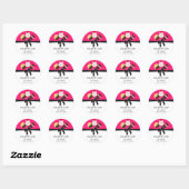 Taart Poppen Fuchsia Stickers (Vel)