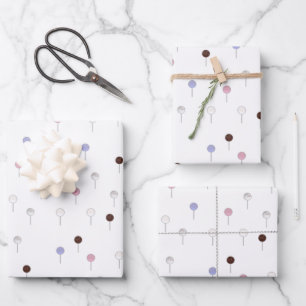 Taart Poppen overal op wit Inpakpapier Vel