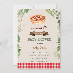Taart shower verjaardagsuitnodiging kaart
