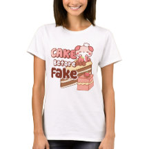 Taart voor Fake Schattige roze T-shirt