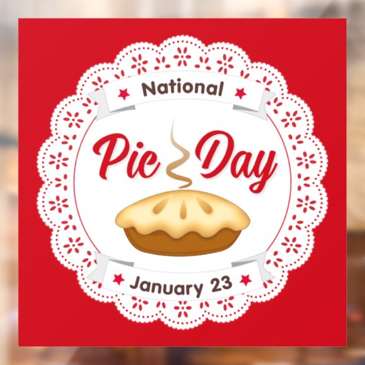 Taartdag, 23 januari, EET TAART! Raamsticker (Vel 2)