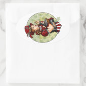 Taarten die van taarten houden ovale sticker (Tas)