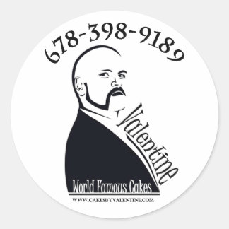 Taarten per Valentijn Ronde Sticker