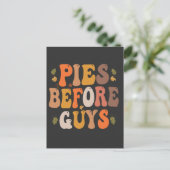 Taarten voor kerels Funny Groovy Bladeren Fall Ges Briefkaart (Staand voorkant)