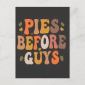 Taarten voor kerels Funny Groovy Bladeren Fall Ges Briefkaart (Voorkant)