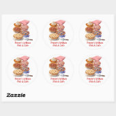 Taartenzaak of Winkel Promotie Ronde Sticker (Vel)