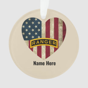 Tab Amerikaanse Heart Flag Ornament