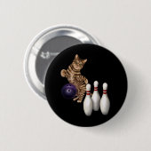 Tab Funny Cat Bowling Ronde Button 5,7 Cm (Voorkant /achterkant)