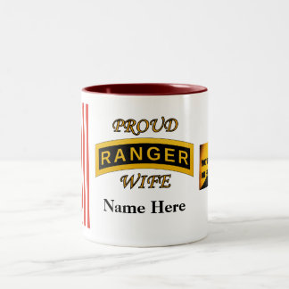 Tab van de Ranger-school van het leger - Oude vrou Tweekleurige Koffiemok