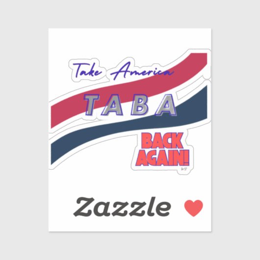 TABA political take America back again Sticker (Vel)
