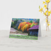 Tabac Grange Automne Feuilles Nature Carte photo (Fleur jaune)