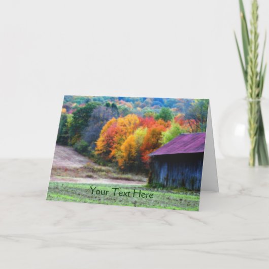 Tabac Grange Automne Feuilles Nature Carte photo (Devant)