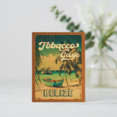 Tabacco Caye Belize Palm Trees Souvenirs Briefkaart (Staand voorkant)