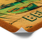 Tabacco Caye Belize  Palm Trees Souvenirs Poster (Hoek)