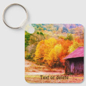 Tabak Barn in het najaar  gepersonaliseerd Sleutelhanger (Voorkant)