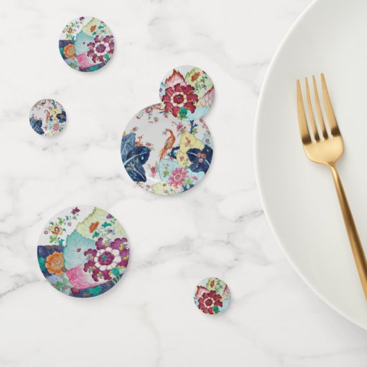 Tabak Blauw wit roze rood Confetti (Groep)