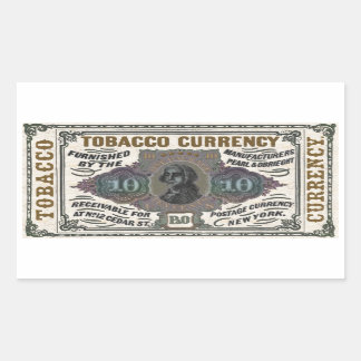 Tabak Promotieartikel - gekleurd Rechthoekige Sticker