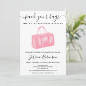 Tabaksprogramma voor roze waterverf kaart (Staand voorkant)