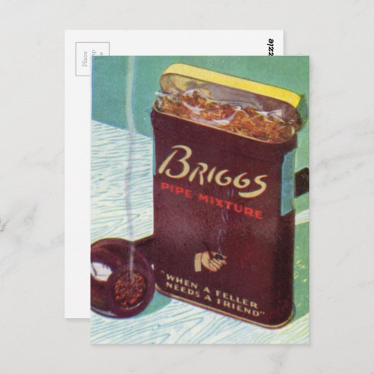 Tabakstabak van het mengsel van briggs briefkaart (Voorkant / Achterkant)