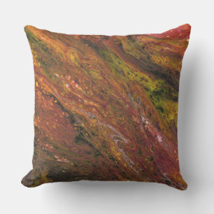 Tabarin 3 Rouge Vert Chaud Abstrait Coussin