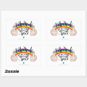 Tabarnak, we hopen dat het goed gaat. rechthoekige sticker (Vel)