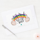 Tabarnak, we hopen dat het goed gaat. rechthoekige sticker (Envelop)