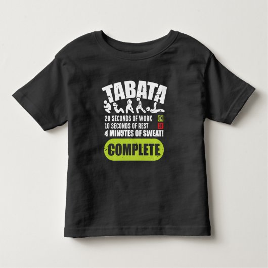 Tabata Workout Fitness Bootcamp Cardio Kinder Shirts (Voorkant)