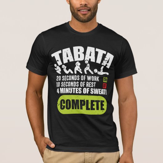 Tabata Workout Fitness Bootcamp Cardio T-shirt (Voorkant)