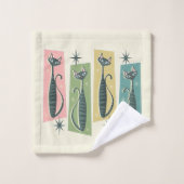 Tabbies Rétro Patchwork ©studioxine (Gant de toilette)