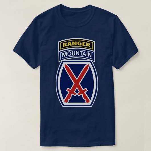 Tabblad 10e bergdivisie t-shirt (Design voorkant)