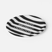 Tabblad Afbeelding zwart en wit strepen aangepaste Papieren Bordje (Gekanteld)