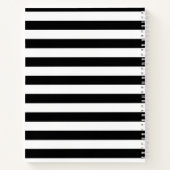 Tabblad Black Stripes - Roze mosterd - Naam Notitieboek (Achterkant)